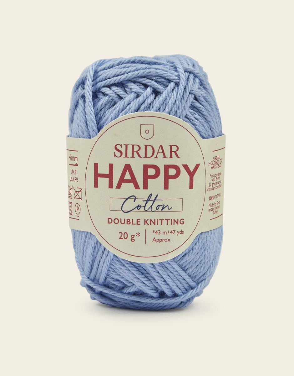 Sirdar Happy Cotton DK - 100% Cotton DK Yarn In A Mini 20g ball