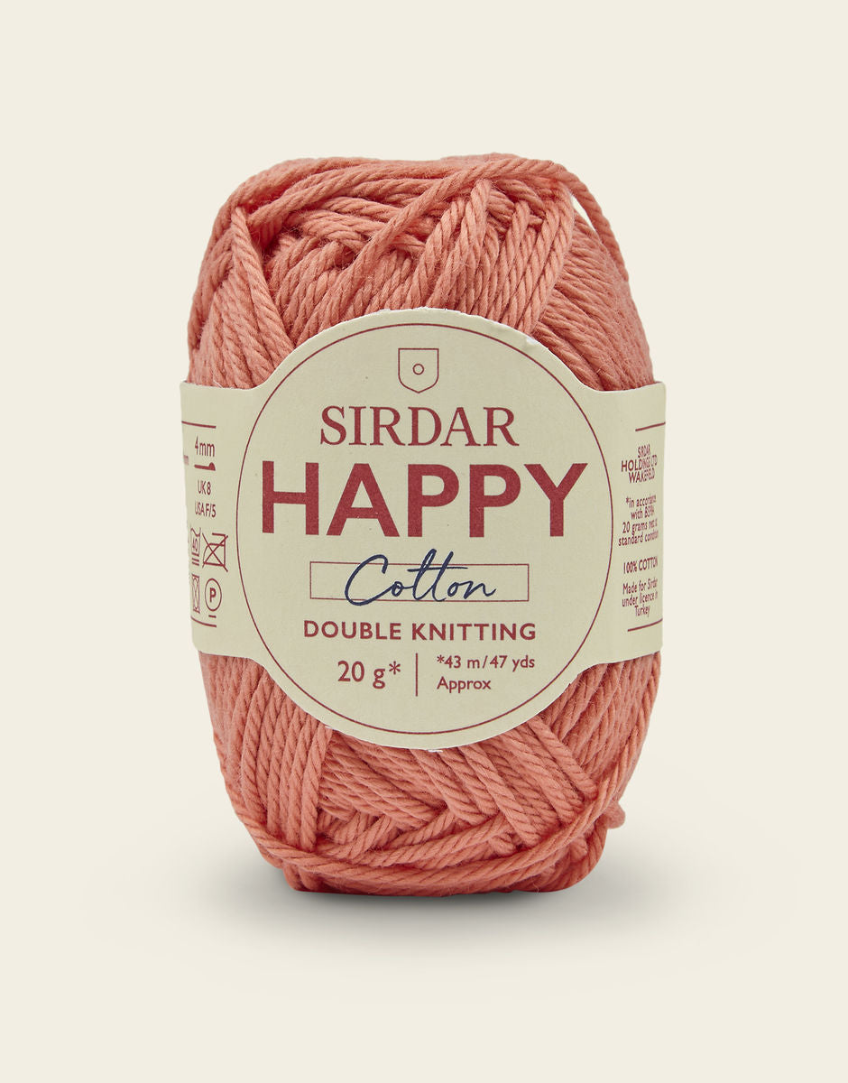 Sirdar Happy Cotton DK - 100% Cotton DK Yarn In A Mini 20g ball