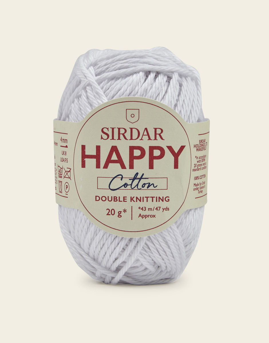 Sirdar Happy Cotton DK - 100% Cotton DK Yarn In A Mini 20g ball