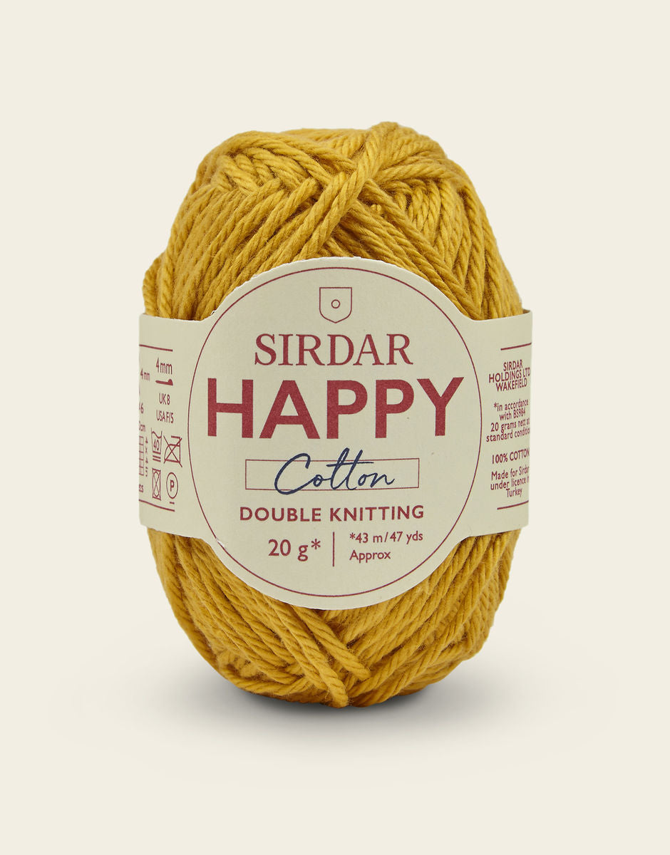 Sirdar Happy Cotton DK - 100% Cotton DK Yarn In A Mini 20g ball