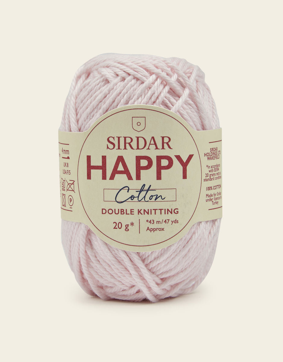 Sirdar Happy Cotton DK - 100% Cotton DK Yarn In A Mini 20g ball