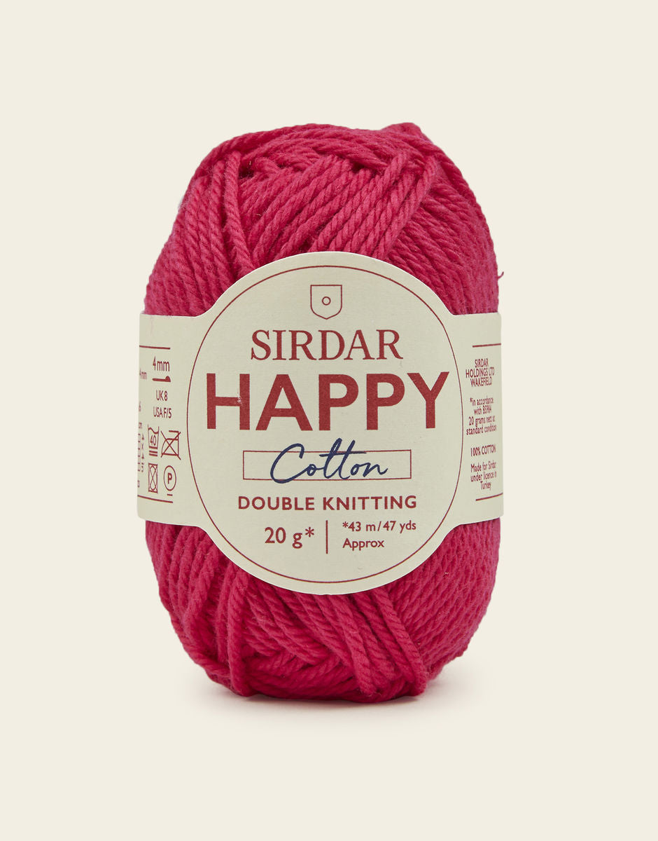 Sirdar Happy Cotton DK - 100% Cotton DK Yarn In A Mini 20g ball