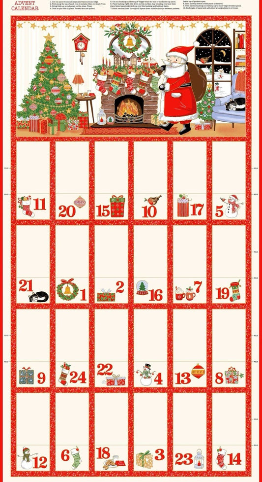 Jolly Saint Nick - Advent Calendar All You Need Fabric Panel Pack