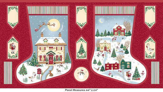 Country Christmas Stocking ALL YOU NEED Fabric Pack - by Makower