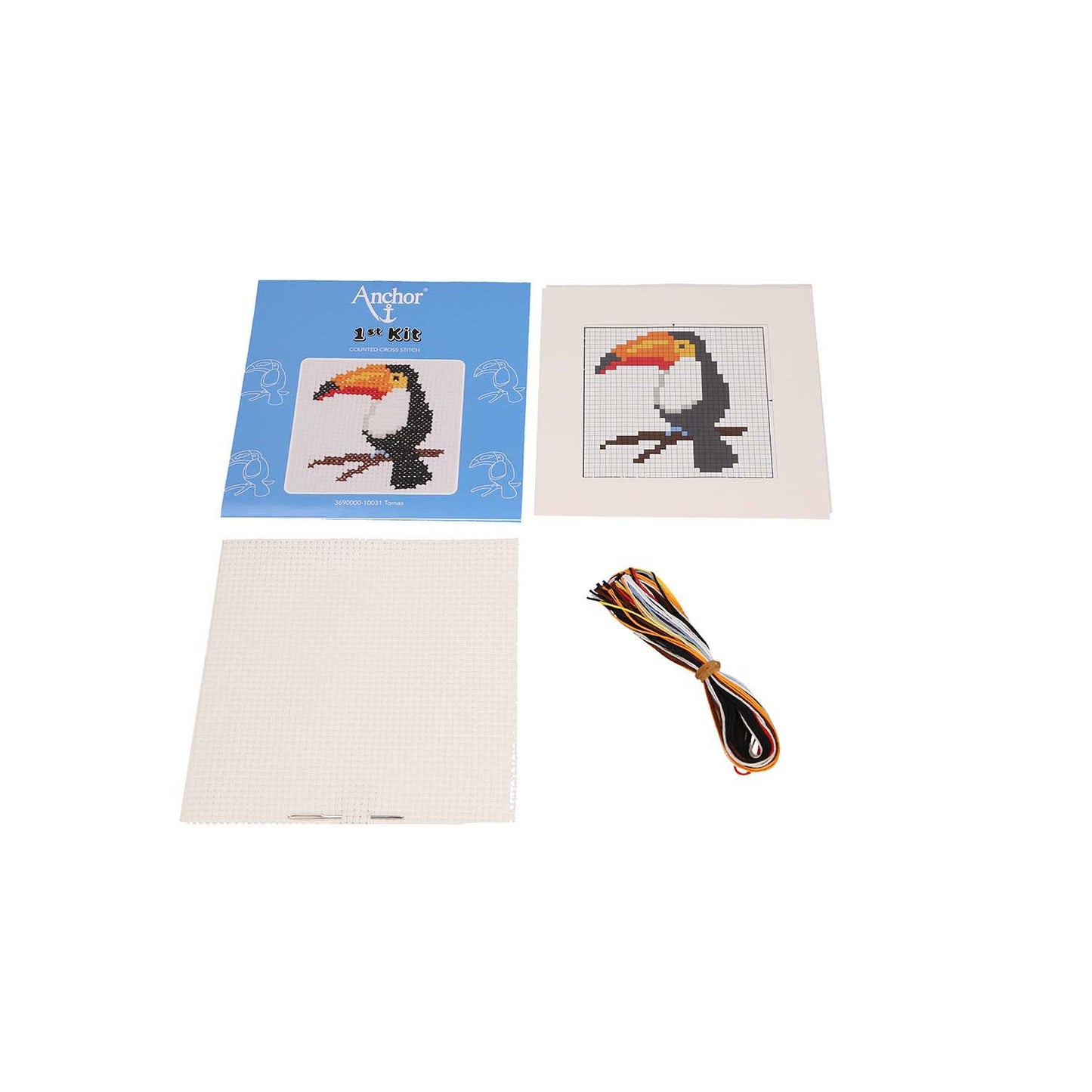 Tomas the Toucan First Counted Cross Stitch Kit - For children & beginners