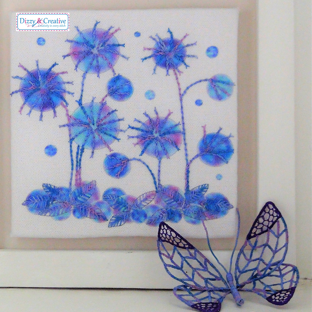 Blue Garden Embroidery Kit