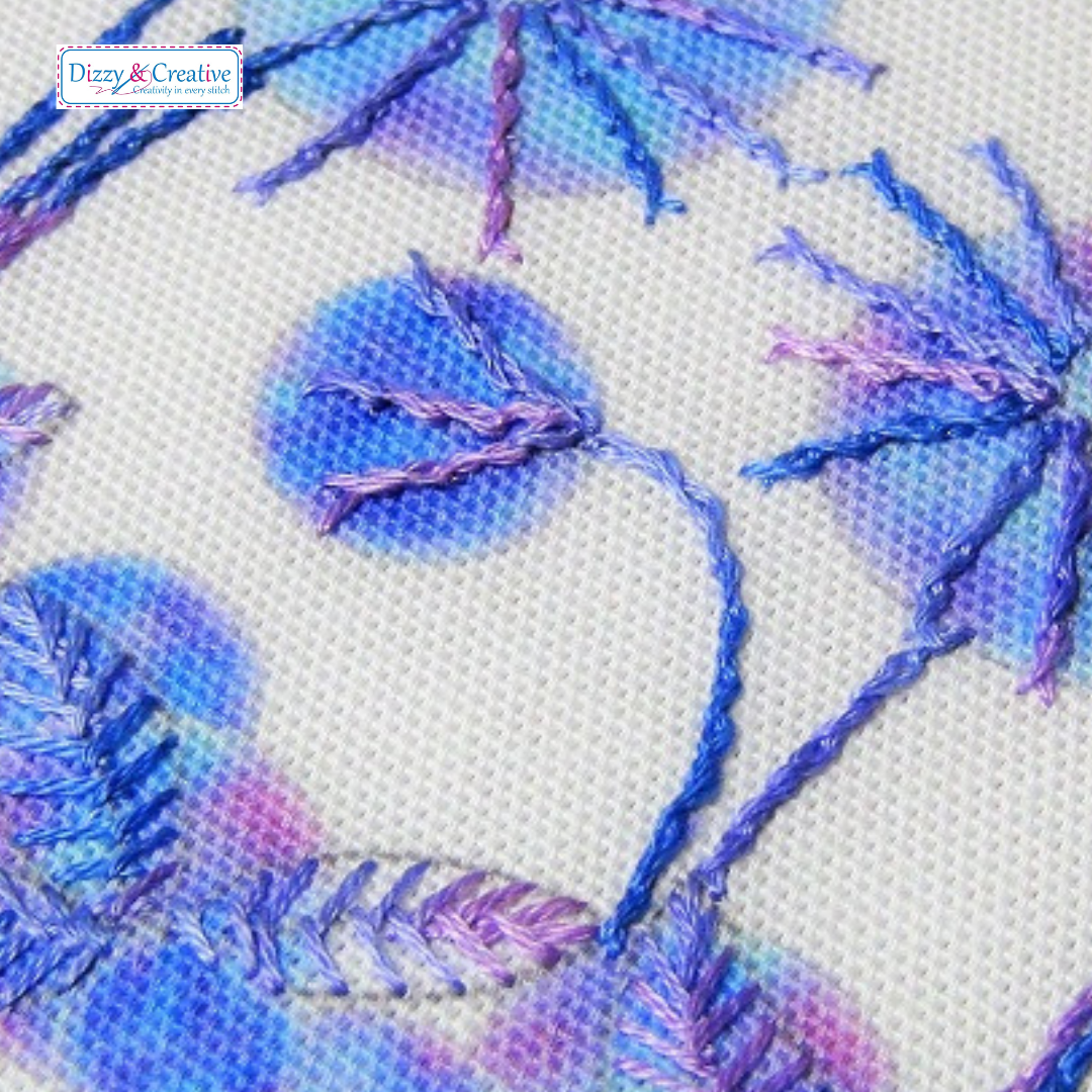 Blue Garden Embroidery Kit