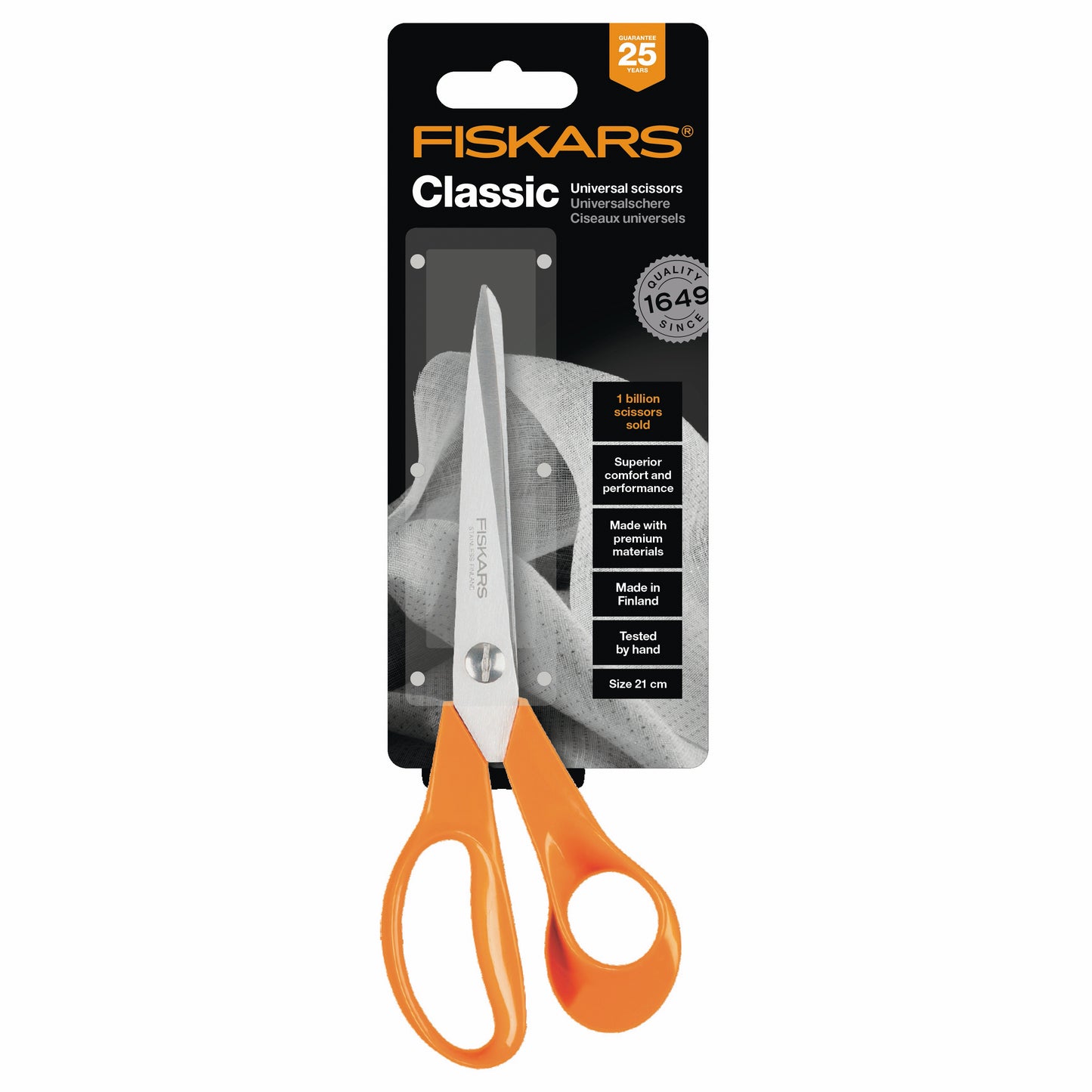 Fiskars Classic Universal Scissors - 21cm or 8.25 inches