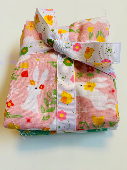 Easter & Spring Fabric Fat Quarter Bundle - for appliqué, pillows, bags, cushions and quilts