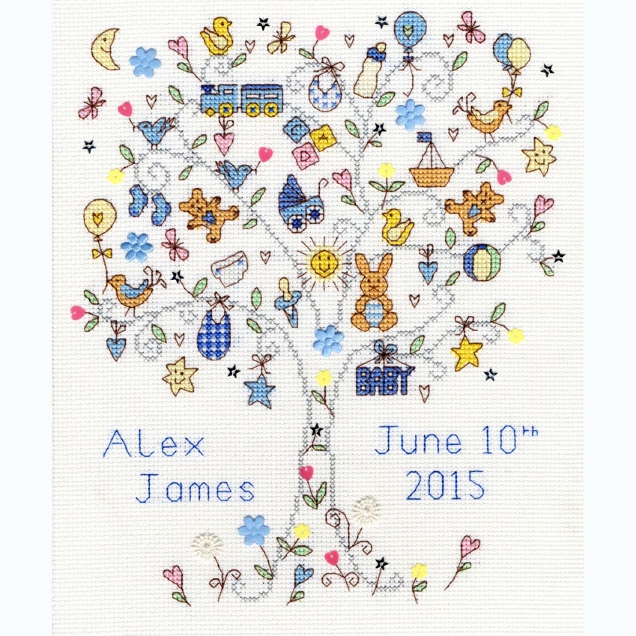 New Baby Boy - Counted Cross Stitch Kit - Bothy Threads