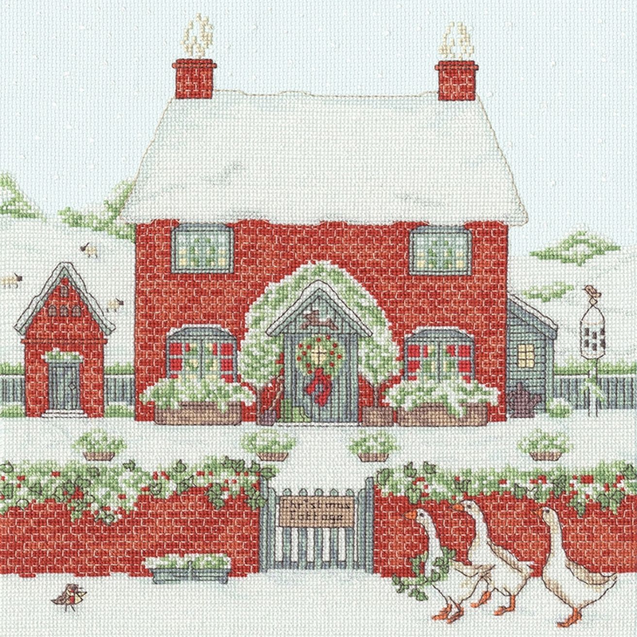 Christmas Cottage Counted Cross Stitch Kit